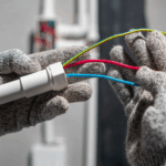 Tubos para cableado eléctrico instalados correctamente en una instalación eléctrica.